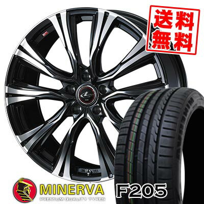 225/40R18 92Y XL ミネルバ F205 WEDS LEONIS VR サマータイヤホイール4本セット 【取付対象】
