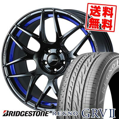 225/45R18 95W XL BRIDGESTONE ブリヂストン REGNO GRV2 WedsSport SA-27R ウェッズスポーツ SA-27R サマータイヤホイール4本セット 【取付対象】