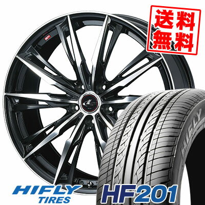 205/55R16 91V ハイフライ HF201 WEDS LEONIS GX サマータイヤホイール4本セット 【取付対象】