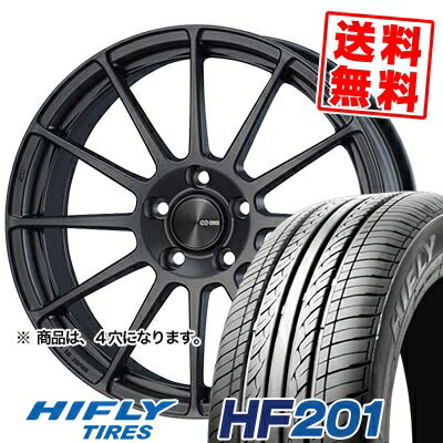 185/65R15 88H ハイフライ HF201 ENKEI PF03 サマータイヤホイール4本セット 【取付対象】