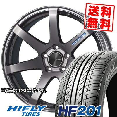 195/55R15 85V ハイフライ HF201 ENKEI PerformanceLine PF-07 サマータイヤホイール4本セット 【取付対象】