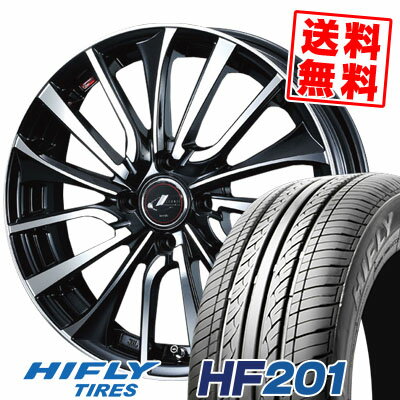 195/55R15 85V ハイフライ HF201 weds LEONIS VT サマータイヤホイール4本セット 【取付対象】