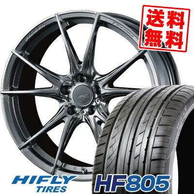 225/35R19 88W XL ハイフライ HF805 WEDS F ZERO FZ-2 サマータイヤホイール4本セット 【取付対象】