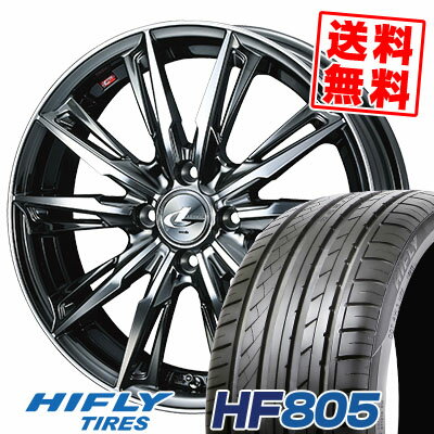 205/45R16 87W XL ハイフライ HF805 WEDS LEONIS GX サマータイヤホイール4本セット 【取付対象】