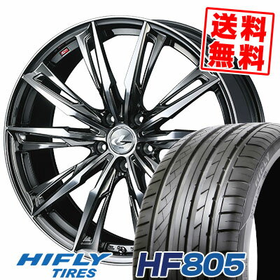 225/35R19 88W XL ハイフライ HF805 WEDS LEONIS GX サマータイヤホイール4本セット 【取付対象】