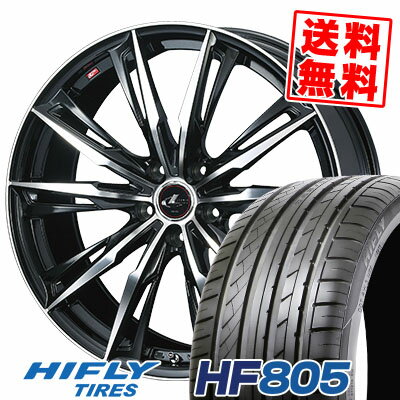 215/55R16 97V XL ハイフライ HF805 WEDS LEONIS GX サマータイヤホイール4本セット 【取付対象】