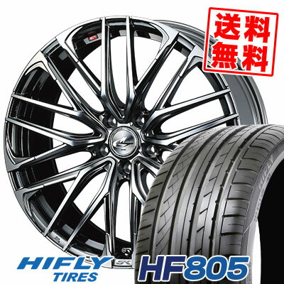 225/35R19 88W XL ハイフライ HF805 WEDS LEONIS SK サマータイヤホイール4本セット 【取付対象】