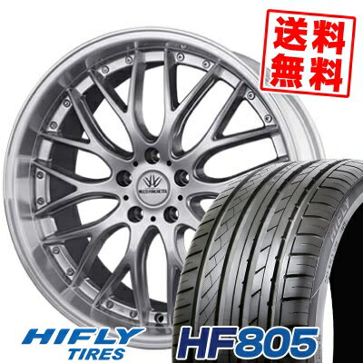 225/35R19 88W XL ハイフライ HF805 BADX LOXARNY MULTIFORCHETTA サマータイヤホイール4本セット 【取付対象】