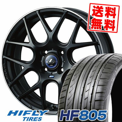 205/45R16 87W XL ハイフライ HF805 WEDS LEONIS NAVIA06 サマータイヤホイール4本セット 【取付対象】