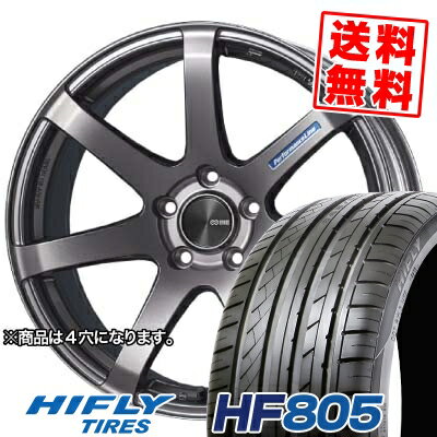 195/50R16 88V XL ハイフライ HF805 ENKEI PerformanceLine PF-07 サマータイヤホイール4本セット 【取付対象】