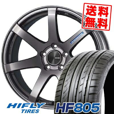 225/35R19 88W XL ハイフライ HF805 ENKEI PerformanceLine PF-07 サマータイヤホイール4本セット 【取付対象】
