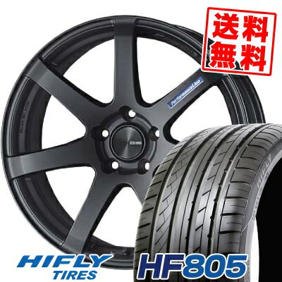 225/35R19 88W XL ハイフライ HF805 ENKEI PerformanceLine PF-07 サマータイヤホイール4本セット 【取付対象】