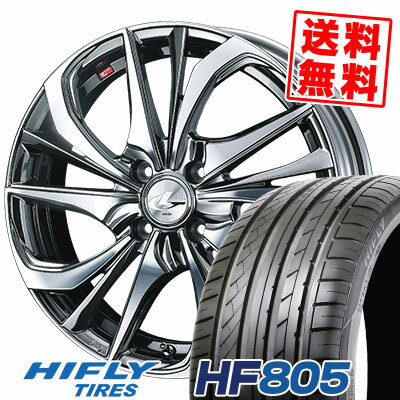 205/45R17 88W XL ハイフライ HF805 weds LEONIS TE サマータイヤホイール4本セット 【取付対象】