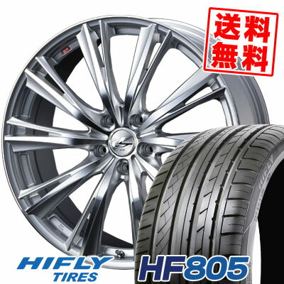 225/35R19 88W XL ハイフライ HF805 weds LEONIS WX サマータイヤホイール4本セット 【取付対象】