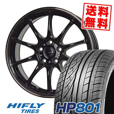 225/60R18 100V ハイフライ HP801 G-SPEED P-07 サマータイヤホイール4本セット 【取付対象】