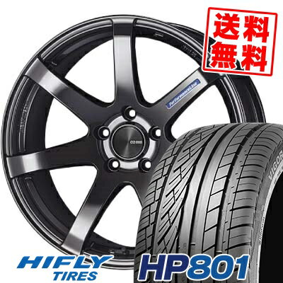 225/55R18 98V ハイフライ HP801 ENKEI PerformanceLine PF-07 サマータイヤホイール4本セット 【取付対象】