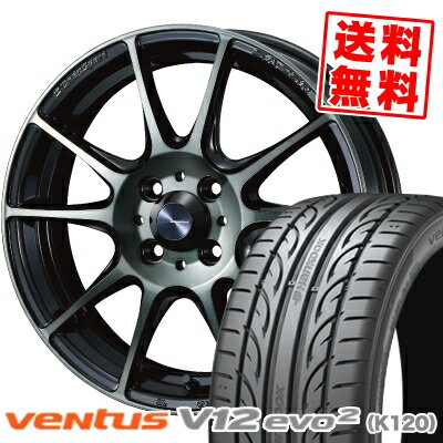 185/55R15 82V HANKOOK ハンコック VENTUS V12 evo2 K120 ベンタス V12 エボ2 K120 WedsSport SA-25R ウェッズスポーツ SA-25R サマータイヤホイール4本セット【取付対象】