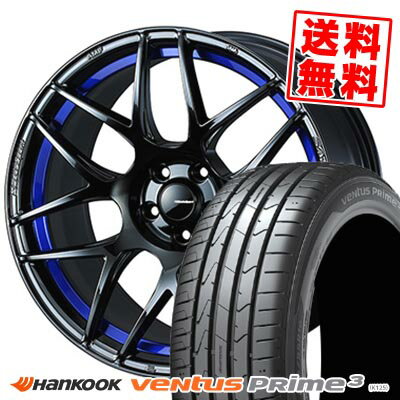 215/45R17 91W XL HANKOOK ハンコック ventus Prime3 WedsSport SA-27R ウェッズスポーツ SA-27R サマータイヤホイール4本セット 【取付対象】