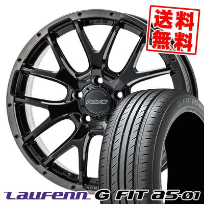 205/60R16 92V ハンコック LAUFENN G FIT AS-01 LH42-G HOMURA 2×7FA BLACK CLEAR EDITION サマータイヤホイール4本セット 【取付対象】