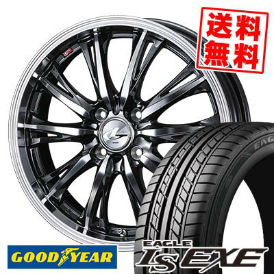 185/55R15 82V Goodyear グッドイヤー LS EXE WEDS LEONIS RT ウェッズ レオニス RT サマータイヤホイール4本セット 【取付対象】