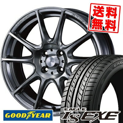 185/55R15 82V Goodyear グッドイヤー LS EXE LS エグゼ WedsSport SA-25R ウェッズスポーツ SA-25R サマータイヤホイール4本セット【取付対象】