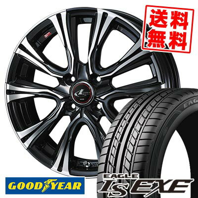 185/55R15 82V Goodyear グッドイヤー LS EXE WEDS LEONIS VR ウェッズ レオニス VR サマータイヤホイール4本セット 【取付対象】