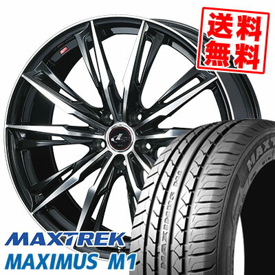 235/35R19 91W XL マックストレック MAXIMUS M1 WEDS LEONIS GX サマータイヤホイール4本セット 【取付対象】