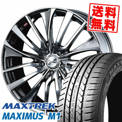235/35R19 91W XL マックストレック MAXIMUS M1 weds LEONIS VT サマータイヤホイール4本セット 【取付対象】