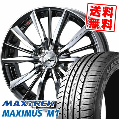 215/40R17 87W XL マックストレック MAXIMUS M1 weds LEONIS VX サマータイヤホイール4本セット 【取付対象】