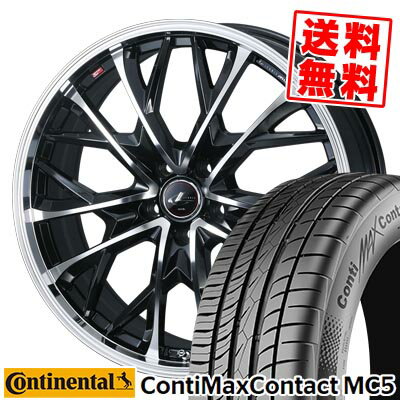 225/45R19 96W XL コンチネンタル ContiMaxContact MC5 LEONIS MV サマータイヤホイール4本セット 【取付対象】