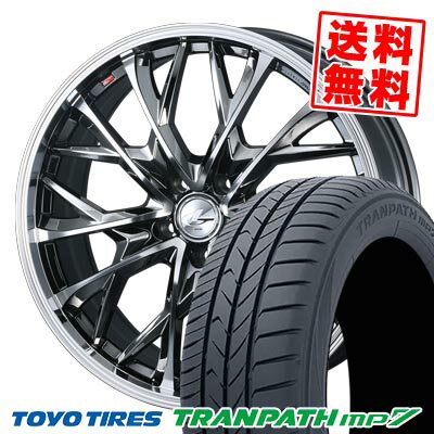 215/55R17 94V トーヨータイヤ TRANPATH mp7 LEONIS MV サマータイヤホイール4本セット 【取付対象】