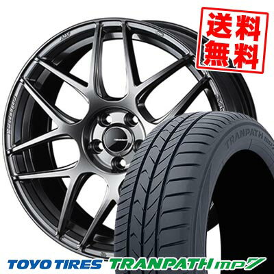 【エントリーで全商品P10倍】215/55R17 94V TOYO TIRES トーヨー タイヤ TRANPATH mp7 WedsSport SA-27R ウェッズスポーツ SA-27R サマータイヤホイール4本セット 【取付対象】