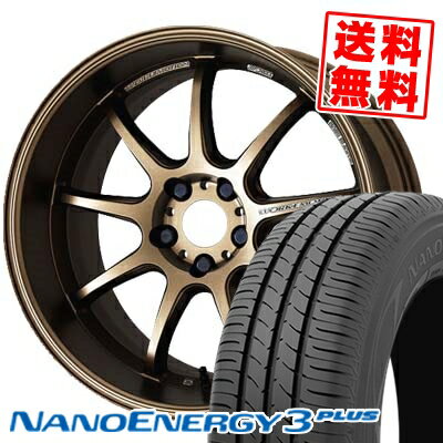 215/40R18 85W トーヨータイヤ NANOENERGY3 PLUS WORK EMOTION D9R サマータイヤホイール4本セット 【取付対象】