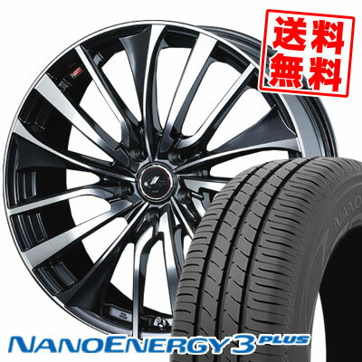 225/40R19 93W XL トーヨータイヤ NANOENERGY3 PLUS weds LEONIS VT サマータイヤホイール4本セット 【..