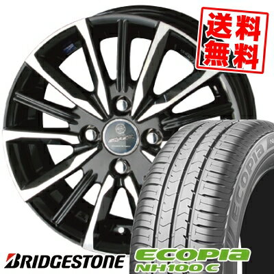 175/60R15 81H BRIDGESTONE ブリヂストン ECOPIA NH100C エコピア NH100C SMACK VALKYRIE スマック ヴァルキリー サマータイヤホイール4本セット【取付対象】