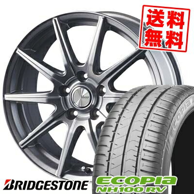 [マラソン限定 エントリーでさらにP+4倍]205/65R15 94H BRIDGESTONE ブリヂストン ECOPIA NH100RV エコピア NH100RV V-EMOTION SR10 Vエモーション SR10 サマータイヤホイール4本セット