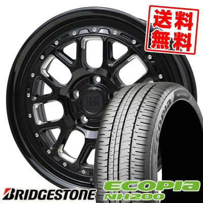 205/55R16 91V ブリヂストン ECOPIA NH200 BARKLEY HARDROCK HURON サマータイヤホイール4本セット 【取付対象】