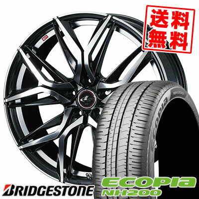 215/45R17 91W XL BRIDGESTONE ブリヂストン ECOPIA NH200 エコピア NH200 LEONIS LM レオニス LM サマータイヤホイール4本セット