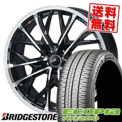 215/60R16 95H ブリヂストン ECOPIA NH200 LEONIS MV サマータイヤホイール4本セット 【取付対象】