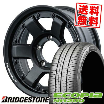 195/65R15 91H ブリヂストン ECOPIA NH200 NITROPOWER M6 CARBINE サマータイヤホイール4本セット 【取付対象】