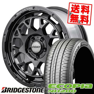 205/60R16 92H ブリヂストン ECOPIA NH200 TEAM DAYTONA M9+ SPEC M サマータイヤホイール4本セット 【取付対象】