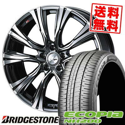 215/50R17 91V BRIDGESTONE ブリヂストン ECOPIA NH200 WEDS LEONIS VR ウェッズ レオニス VR サマータイヤホイール4本セット 【取付対象】