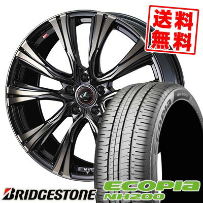 195/65R15 91H BRIDGESTONE ブリヂストン ECOPIA NH200 WEDS LEONIS VR ウェッズ レオニス VR サマータイヤホイール4本セット 【取付対象】