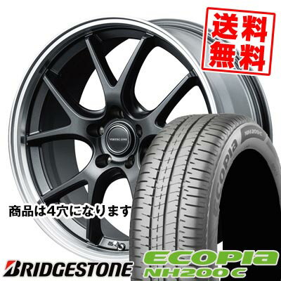 165/55R15 75V ブリヂストン ECOPIA NH200C VERTEC ONE EXE5 Vselection サマータイヤホイール4本セット 【取付対象】
