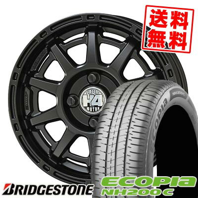 175/65R14 82S BRIDGESTONE ブリヂストン ECOPIA NH200C H4 MOTOR X1 H4モーター X1 サマータイヤホイール4本セット 【取付対象】