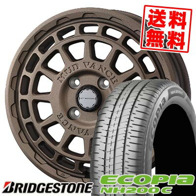 165/55R14 72V ブリヂストン ECOPIA NH200C MUDVANCE X Type F サマータイヤホイール4本セット 【取付対象】