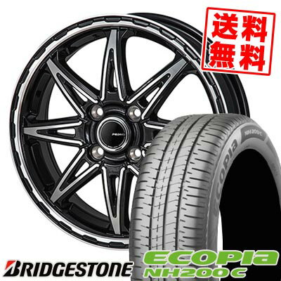 155/65R14 75H BRIDGESTONE ブリヂストン ECOPIA NH200C PIEDINO STYLE-S ピエディーノ スタイルS サマータイヤホイール4本セット 【取付対象】