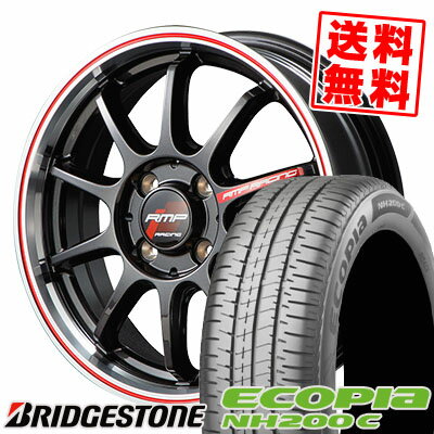 165/55R15 75V BRIDGESTONE ブリヂストン ECOPIA NH200C エコピア NH200C RMP RACING R10 RMPレーシング R10 サマータイヤホイール4本セット