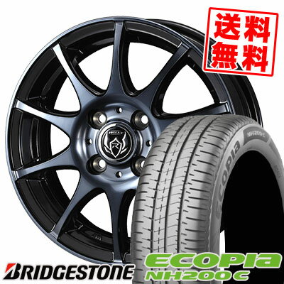 155/65R13 73S BRIDGESTONE ブリヂストン ECOPIA NH200C エコピア NH200C RIZLEY KC ライツレーKC サマータイヤホイール4本セット