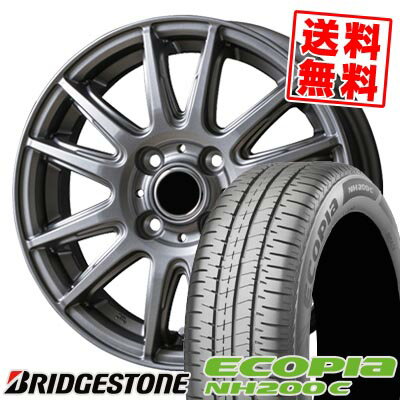 155/65R13 73S ブリヂストン ECOPIA NH200C V-EMOTION TS6 サマータイヤホイール4本セット 【取付対象】